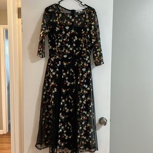 Lucy Paris Black Floral Dress